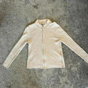 Ribbed Cozy Zip Up Sweater